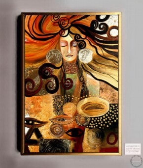 abstract cu femeie, tablouri abstracte, pictura abstracta decorativa