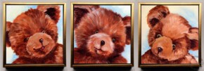 Tablou cu ursuleti, tablou abstract set, Set tablouri cu ursi