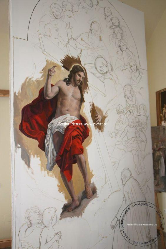 Icoana sfantul Ignatie si Iisus, tablouri celebre religioase (3)