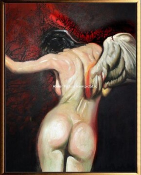 Tablou Femeie Nud, tablou silueta femeie, tablou femeie misterioasa 71×56 cm