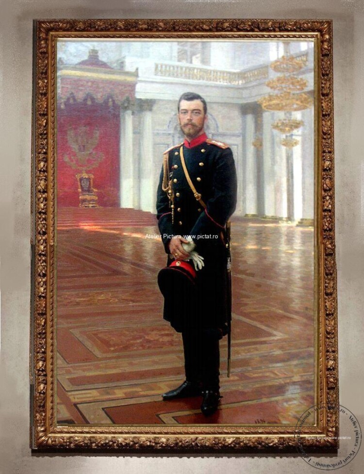 Porteret la comanda, tablouri la comanda, Pictor Ilya Repin Portret Nicholas II Portret imparatul Rusiei 1896