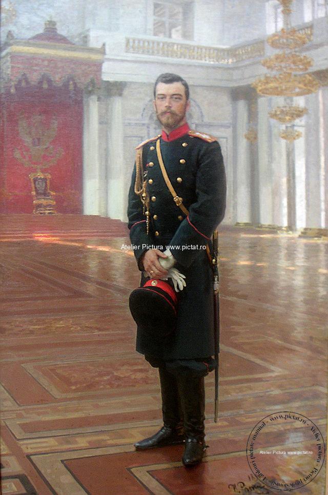 Tablou la comanda pictat manual, tablouri la comanda, Pictor Ilya Repin Portret Nicholas II Portret cu ultimul imparat al Rusiei 1896