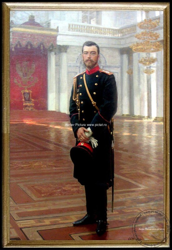 Tablou la comanda pictat manual, tablouri la comanda, Pictor Ilya Repin Portret Nicholas II Portret imparatul Rusiei 1896