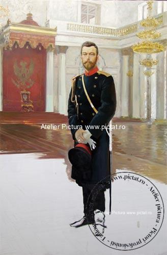 Portret pictat la comanda in ulei, tablouri la comanda, Pictor Ilya Repin Portret Nicholas II Portret imparatul Rusiei 1896