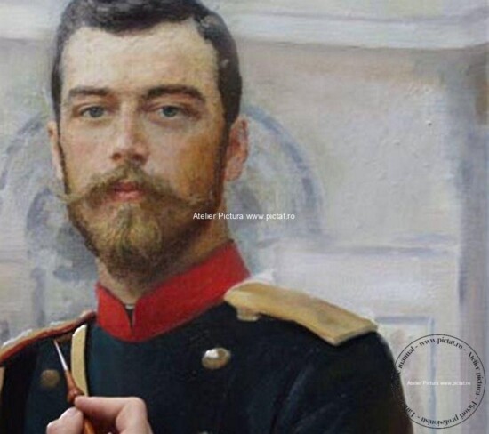 Tablouri pictate manual la comanda, tablouri la comanda, Pictor Ilya Repin Portret Nicholas II Portret imparatul Rusiei 1896