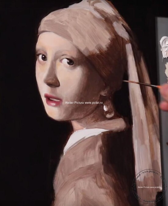 Portret de femeie, Fata cu un cercel de perle (olandeză: Meisje met de parel)