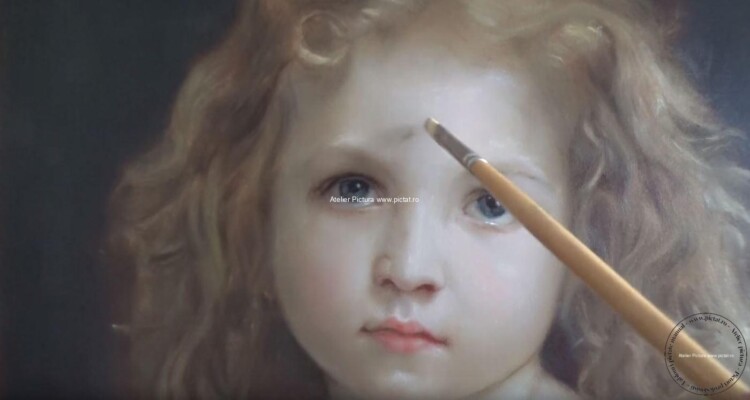 Portret fetita, portret copii, portret reproducere dupa William-Adolphe Bouguereau16
