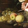 picturi flori in vaza Reproducere pictura celebra tablou stile life cu flori si fructe, pictor Ivan Khrutsky, flowers and fruits 1854k