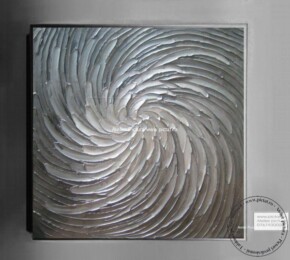 Tablou abstract argintiu, tablou abstract 3D, tablou abstract dimensiune mare, tablou abstract living, Tablou sugragerie