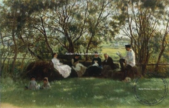 tablou clasic Tablouri Tema Oameni tablouri cu oameni Tablou Reproducere pictura celebra peisaj de vara1876, pictor Ilya Repin, pictor Realism, pictura de gen, impressionism, realism 5