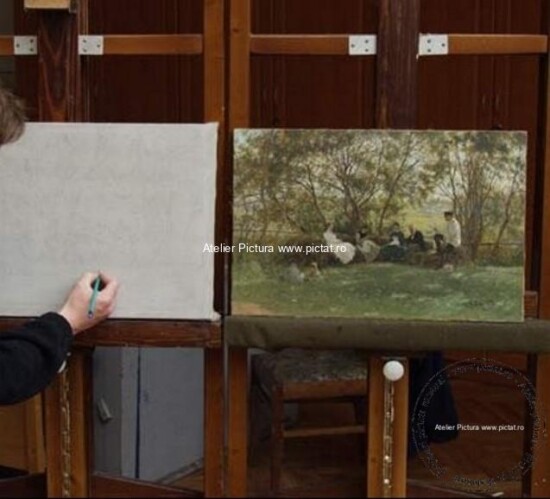 tablou pictor celebru Tablou Reproducere pictura celebra peisaj de vara1876, pictor Ilya Repin, pictor Realism, pictura de gen, impressionism, realism