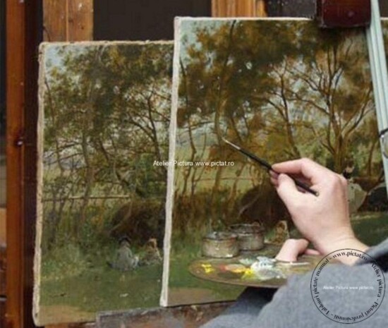 Impresionismul în pictură Tablou Reproducere pictura celebra peisaj de vara1876, pictor Ilya Repin, pictor Realism, pictura de gen, impressionism, realism