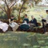 tablouri cu oameni Tablou Reproducere pictura celebra peisaj de vara1876, pictor Ilya Repin, pictor Realism, pictura de gen, impressionism, realism