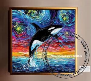 Tablouri pictate manual Tablou abstract, tablou cu delfin, peisaj van gogh
