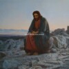 Tablou celebru la comanda, tablou portret Hristos in desert, pictor rus , renumitul portretist, desenator și profesor Ivan Kramskoi a pictat o imagine bântuitoare a lui Isus
