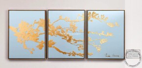 Tablou cu ramuri de copac, Tablou reliefat, tablou 3D, Tablouri copaci aurii, tablouri copac, tablouri pictate cu copaci