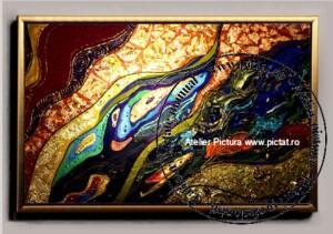 Tablou pictat manual Tablou abstract, Tablouri Gustav Klimt, Tablou 3D, Tablou pictura cuti, Tablou reliefat, tablouri abstracte, tablouri mari