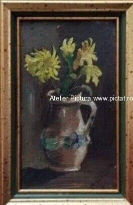 Tablou Flori in vaza, tablou cu flori, Tablouri cu Narcise in vaza 31x41cm