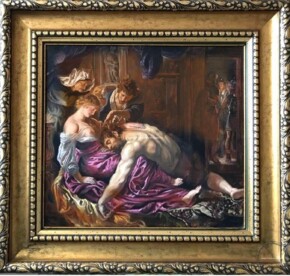 Samson și Dalila, Tablou baroc flamand, reproducere calitate muzeala, reproducere pictor Peter Paul Rubens.
