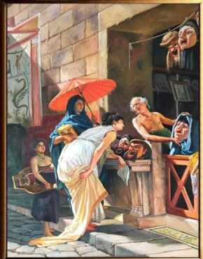 Vanzatorul de masti tablou peisaje de vara tablouri cu masti venetiene 89x128 cm