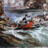 Picturi celebre Bombardamentul Algerului anul 1816, pictor Sir George Hyde Chamber, Picturi celebre asalt marin