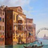 Peisaj venetian, peisaj de vara, Peisaj cu canal venetian, Tablouri la comanda, Picturi in ulei pe panza 12