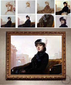 Portret femeie, tablou la comanda, Portrait of an Unknown Lady, Ivan Kramskoi 1