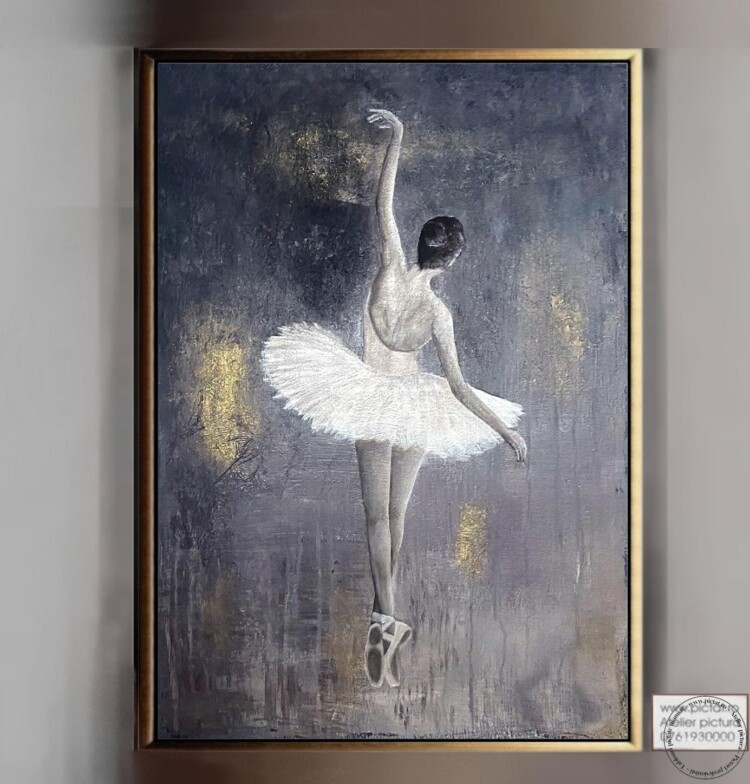 Tablou pictat manual Tablou abstract modern, Tablou dans balerina