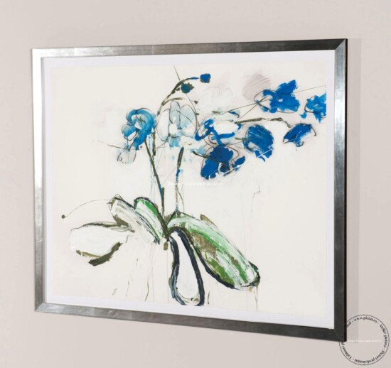 Tablouri pictate manual, Tablou abstract cu flori, Tablou modern orhidee