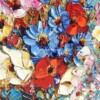 Pictura in cutit Tablou buchet de flori multicolore Galerie arta
