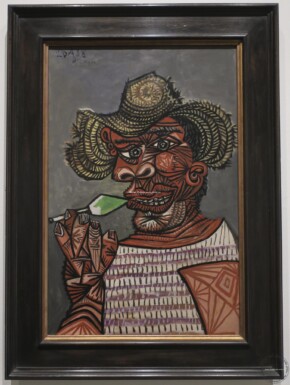 Barbat cu acadea, tablou abstract ulei pe panza, Pablo Picasso