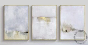 Raze de soare in ceata, tablou abstract modern, tablou triptic, set 3 tablouri
