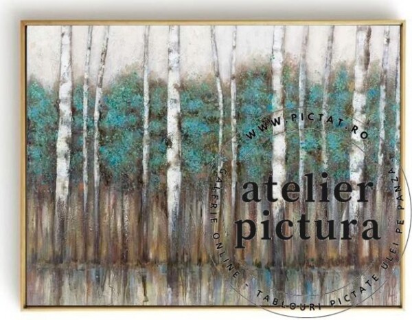Tablouri abstracte, Tablou abstract, peisaj abstract, Tablouri pictate de vanzare, Tablou Edge of the Forest 130x100cm