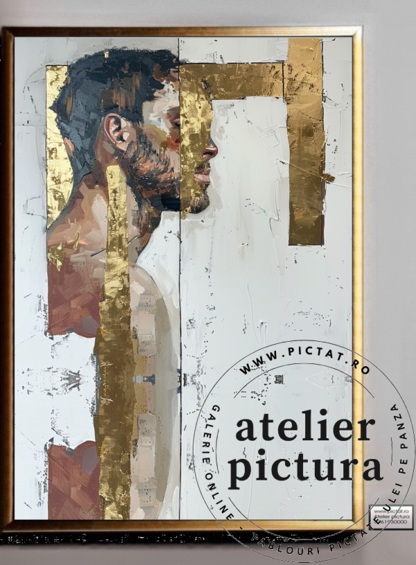 Cenzura Tablouri si portrete abstracte barbati pictate manual ulei pe panza, portrete personalizate